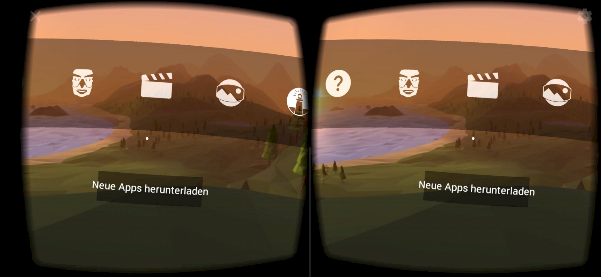 VR glasses double image