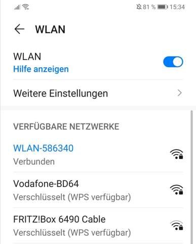 Cell phone problem with WLAN