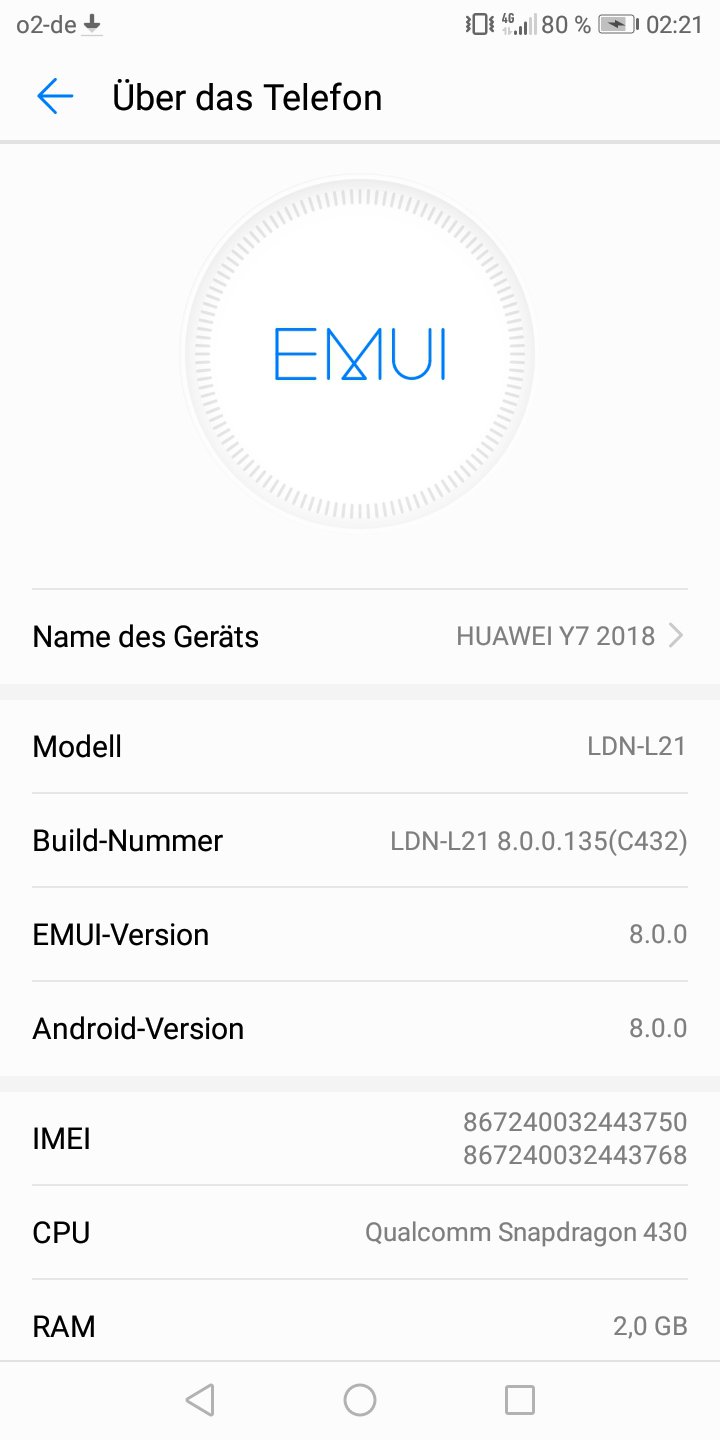 To install Huawei Y7 2018 custom Rome