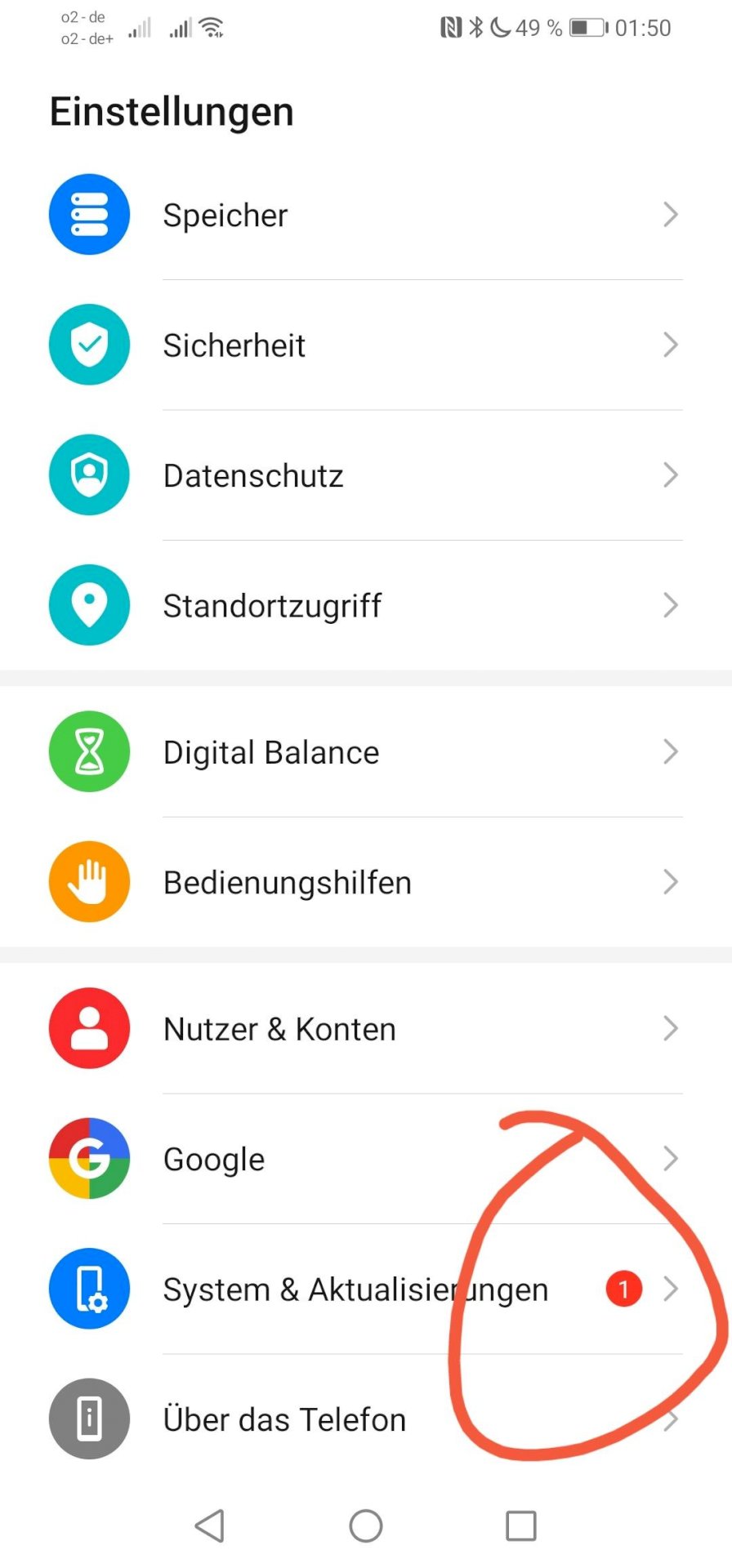 Reset settings menu in Android