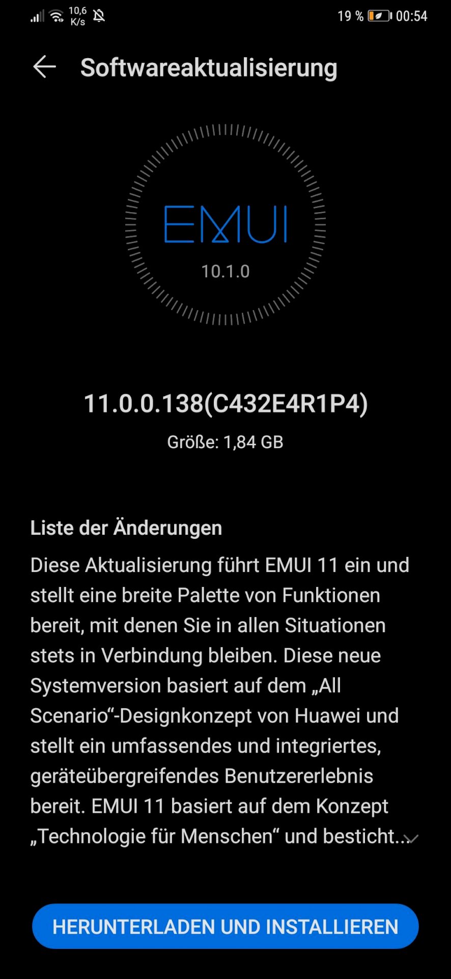 Wrong Emui version due to bug