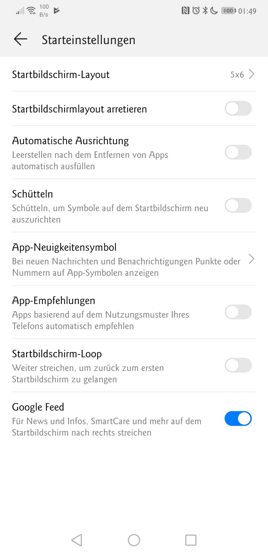 On my Huawei P20, the applications have shifted. What to do