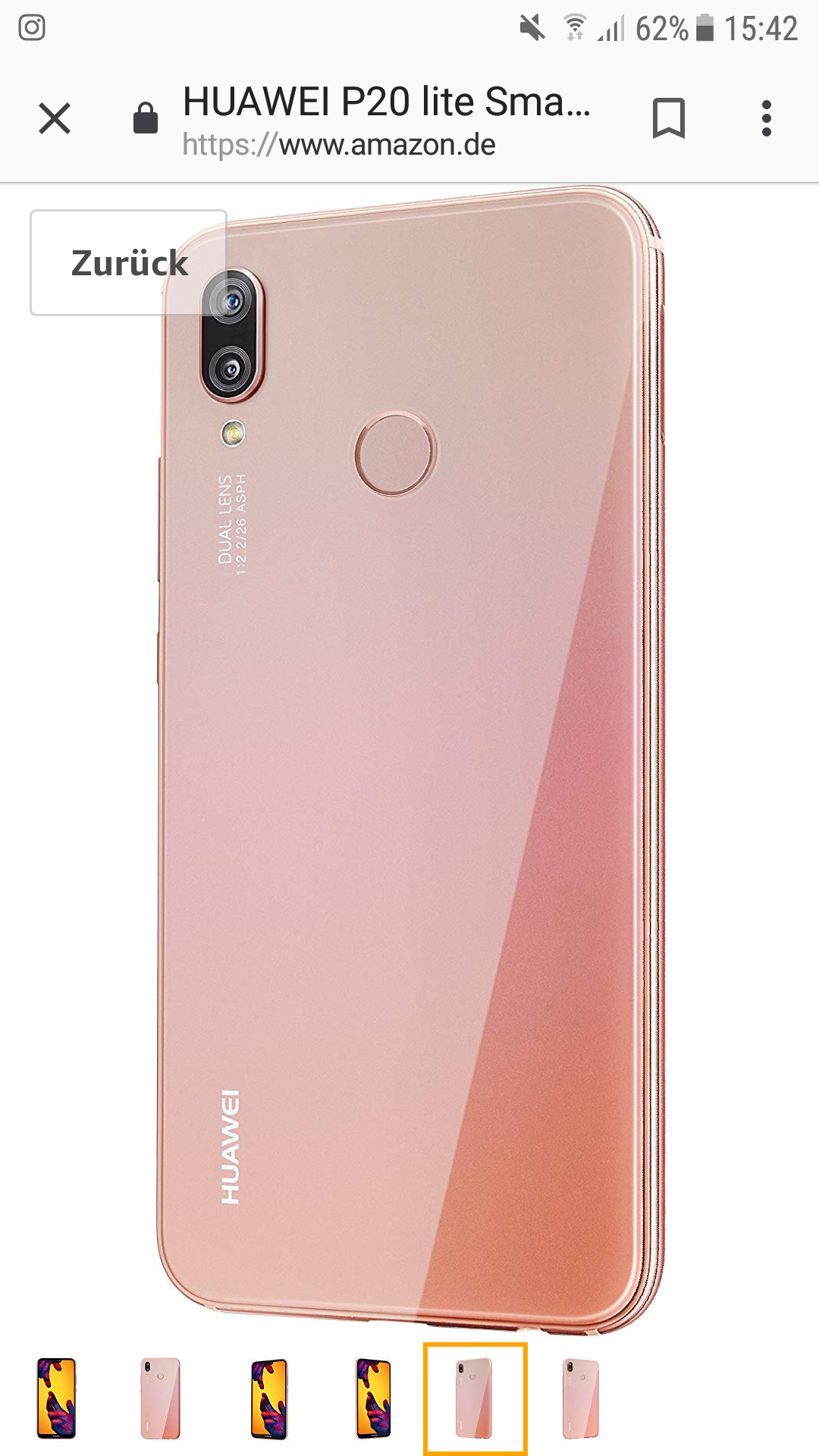 Huawei p20 lite pink